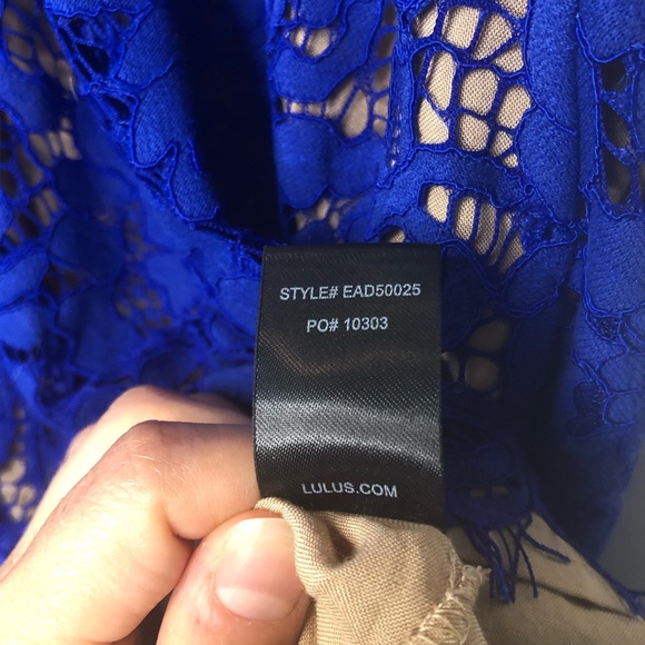 Lulus One Wish Royal Blue Lace Midi Dress XS - Picture 13 of 13